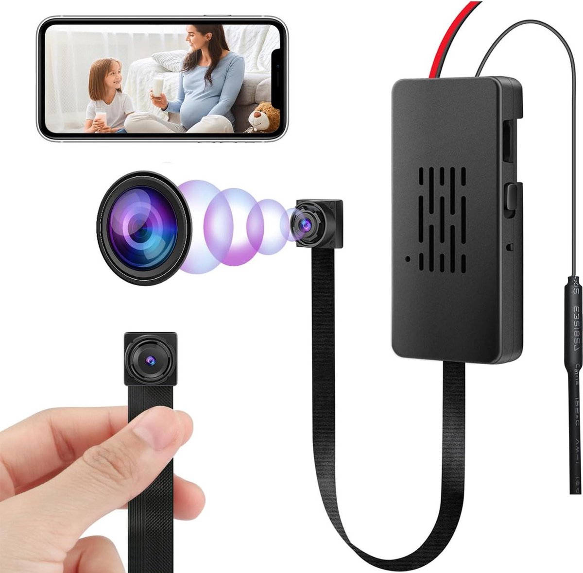 Wifi-camera 1080P draadloos met audio-video bewegingsdetectie-alarm nachtzicht draagbaar voor drones kantoorvergaderingen opname