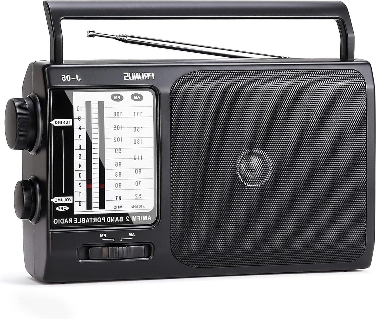 Draagbare radio - AM/FM - Geschikt voor ouderen - 1 stuk - Zwart
