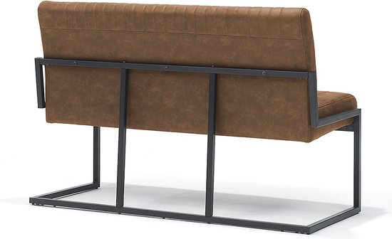 Canapé de salle à manger Mason 135 cm Micro Cuir Cognac