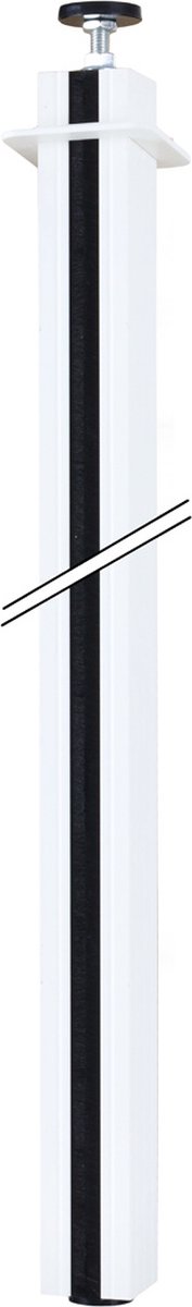 Qbryte aluminium kabelzuil office, vierkant, 330cm, mat-wit