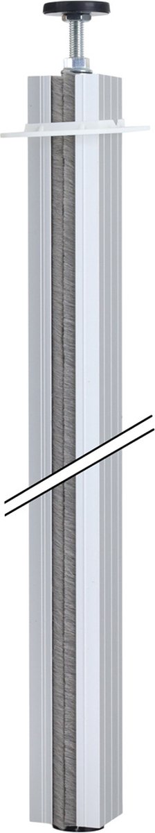 Qbryte aluminium kabelzuil office, vierkant, 330cm, geanodiseerd / lichtgrijs