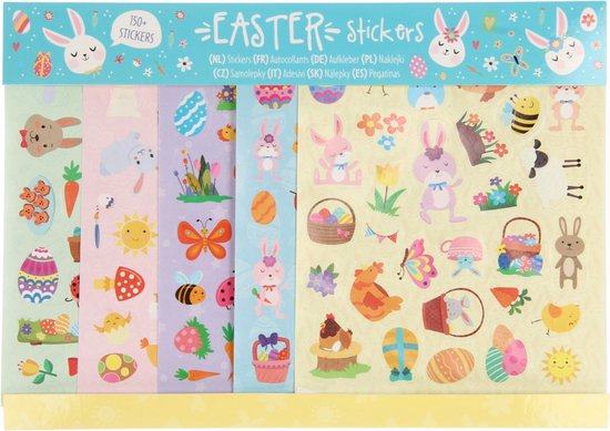 1000 stuks paasstickers, zelfklevende paaseieren, zegeletiketten