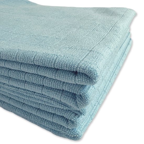 Microvezel dweil 5 stuks blauw - Dweildoeken professional 50x60cm.