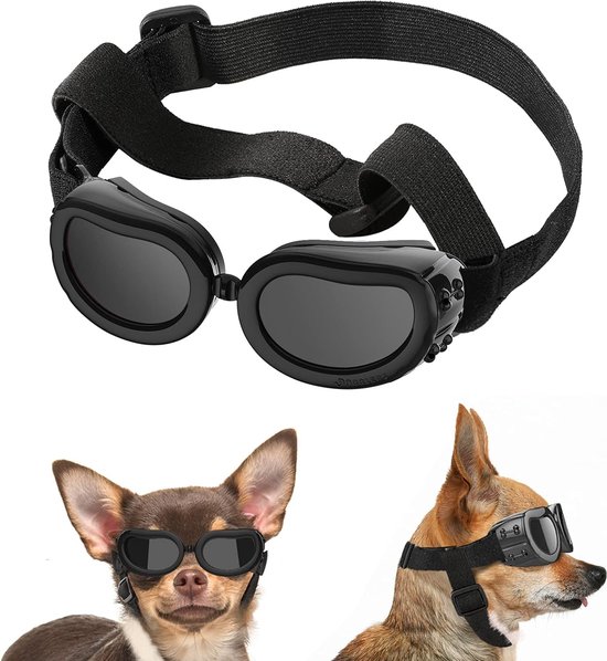 S - Kleine hondenbril - UV Zonnebril hond - Honden zonnebril - Zwart - Oogbescherming hond -Brillen voor Honden - De Zonnebril voor Uw Geliefde Hond - Zonnebril voor Katten & Honden - UV werend