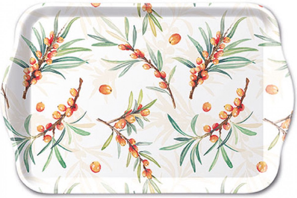 Tray melamine 13x21 cm Sea buckthorn