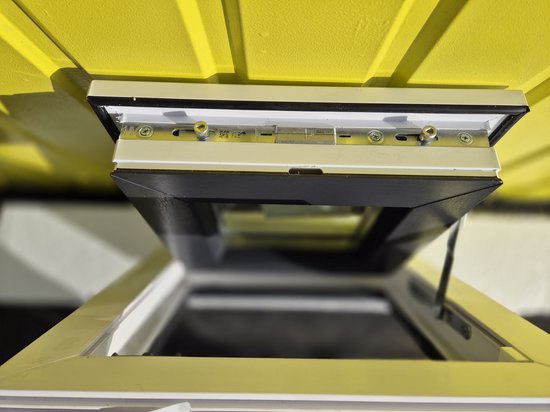 Huisseries en plastique - Fenêtres tombantes - Fenêtres à guillotine - Fenêtres basculantes - Fenêtres noir intérieur - noir extérieur 400 x 400 mm