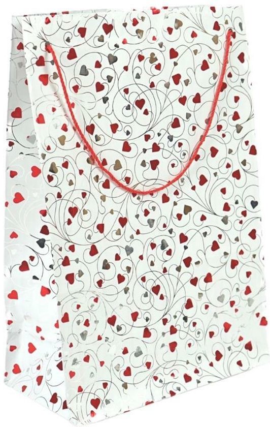 Sac cadeau Hartjes Wit