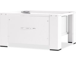 Wasmachine Verhoger Met Opberglade Wasmachine opbouwmeubel Wasmachine Sokkel Universeel Wasmachine Verhoger Wit 62.5 x 54.5 x 32.5 cm