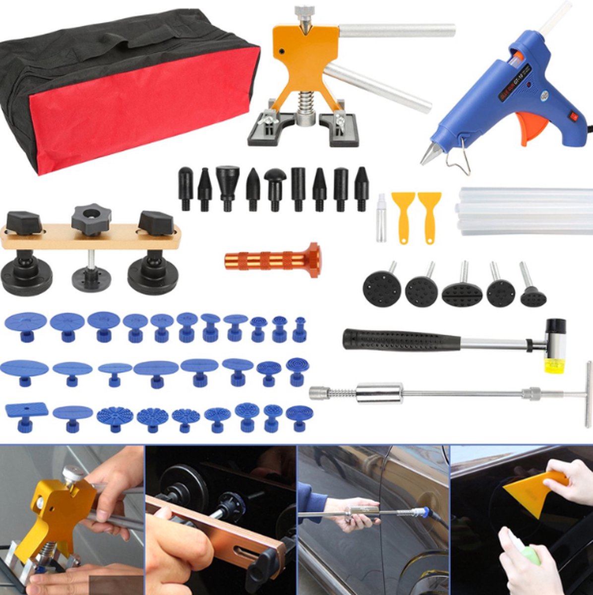 Image of 57 Delige Uitdeukset Deukentrekker Uitdeuken Sterke Zuignap Slagtrekker - Auto deuk remover – Uitdeuken – Auto reparatie set - Eenvoudig in gebruik - Auto deuk verwijderaar - Auto deuk
