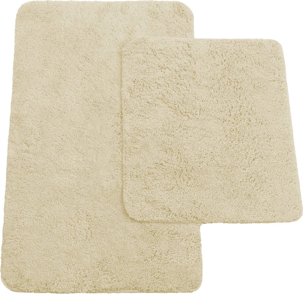 La'Moussawi ® Set van Twee Luxe Badmatten met Antislip voor Badkamercomfort in Beige Kleur