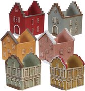 Maisons en pot Curaçao - Pots de fleurs colorés joyeux - Maisons colorées Curaçao - L 11,4 x L 10,7 x H 13 cm