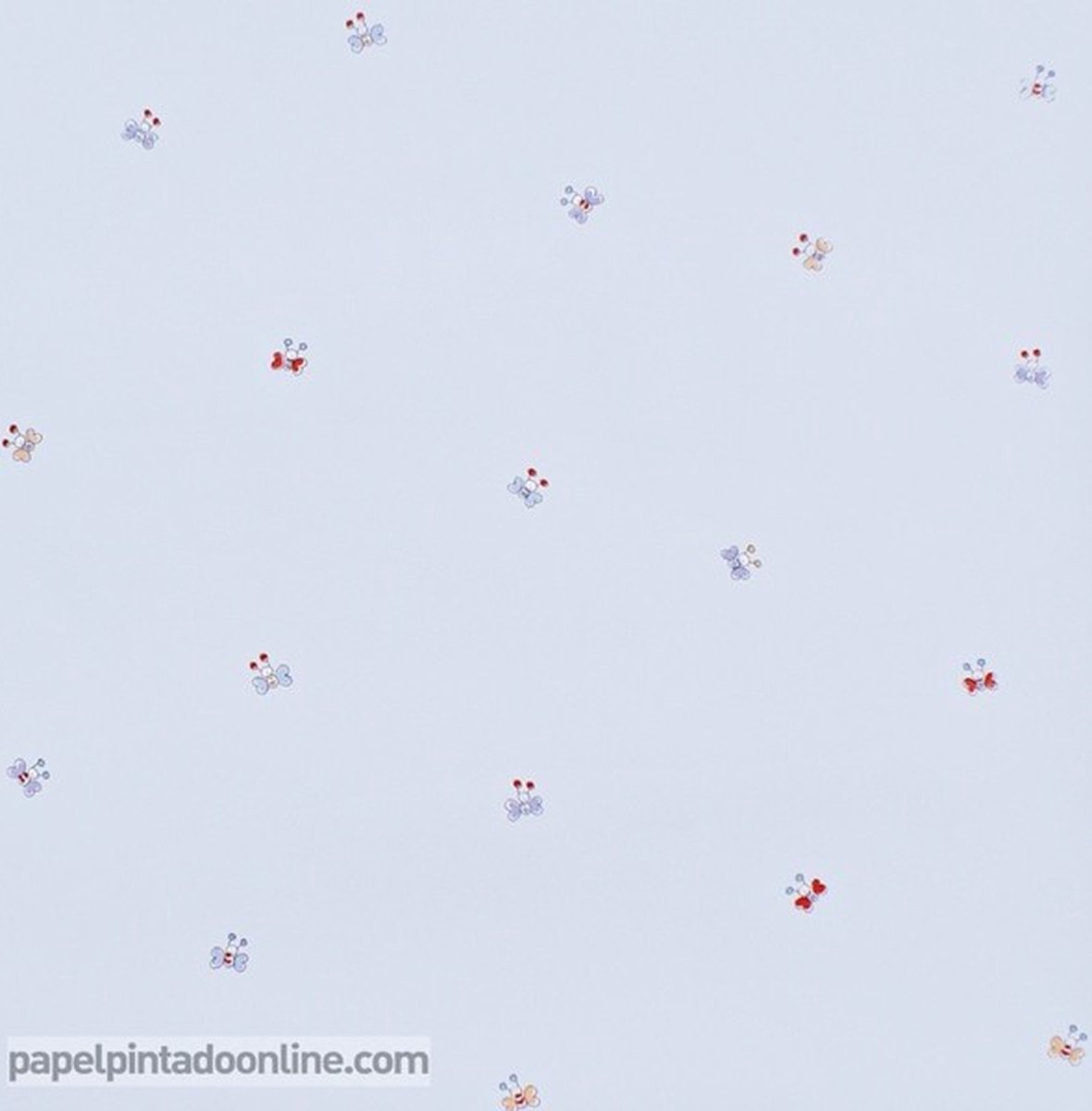 Behang bijtjes - Kinderbehang - Blauw - Bijen - Insecten - Kinderkamer - Babykamer - Behangpapier - 0,53 x 10,05M. - Four Friends