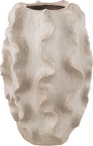 J-Line vaas Abstract Golven - klei - beie - small - 37.5 cm hoog