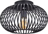 WoonWonder Luxelle Plafondlamp - ⌀ 40cm - Zwart - Plafonniere E27 Lamp - Industrieel - ⌀ 40cm - Excl. Lichtbron