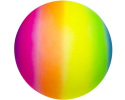 foto van Regenboog bal - Speelgoed - Buitenspeelgoed - Vangen en werpen - Stuiteren - Speelgoed voor kinderen - 23cm