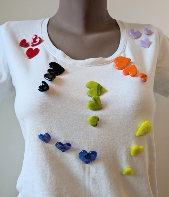 Broche émaillée Badaboom - Verre émaillé Cassé Effet - Multicolore - Neuf Avec étiquettes - Thèmes Variés