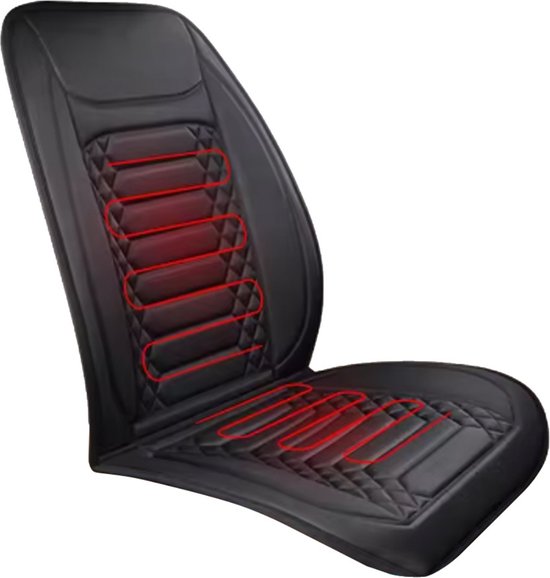 White-Label® Autostoel Verwarming - Warmtekussen - Autostoelhoes Universeel - Zwart