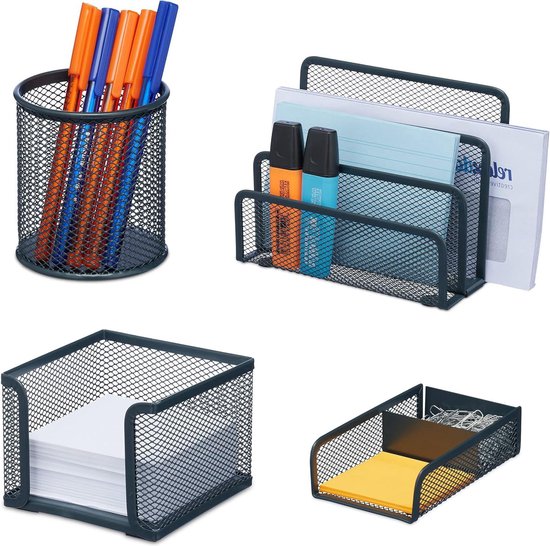 Accessoires Pour Bureau set de -5pcs-en métal-noir - 312461