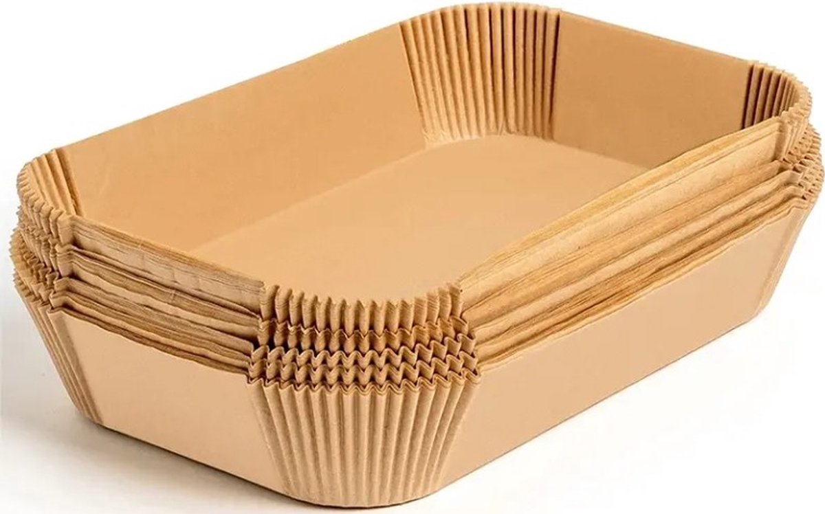 Airfryer Bakpapier voor Dubbele Heteluchtfriteuse – 200 Stuks, 22x14 cm – Te gebruiken voor: Ninja AF300EU, AF400EU, AF451EU, AF500EU, SL400EU en Andere Tweezone Airfryers — afbeelding 2