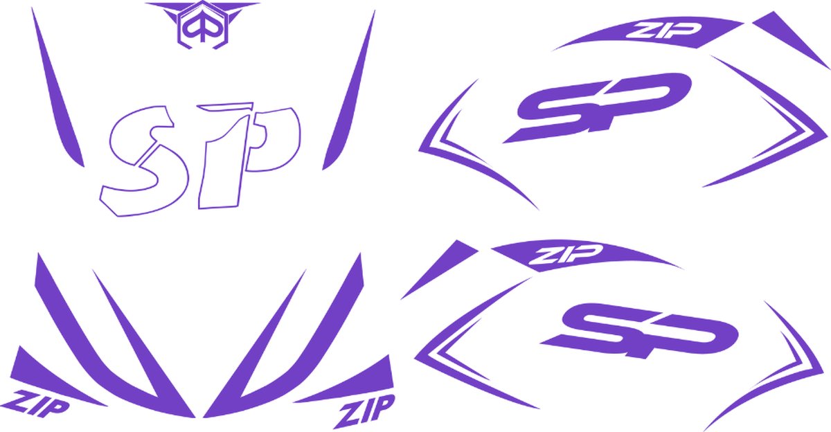 Stickerset Special Zip SP - Paars