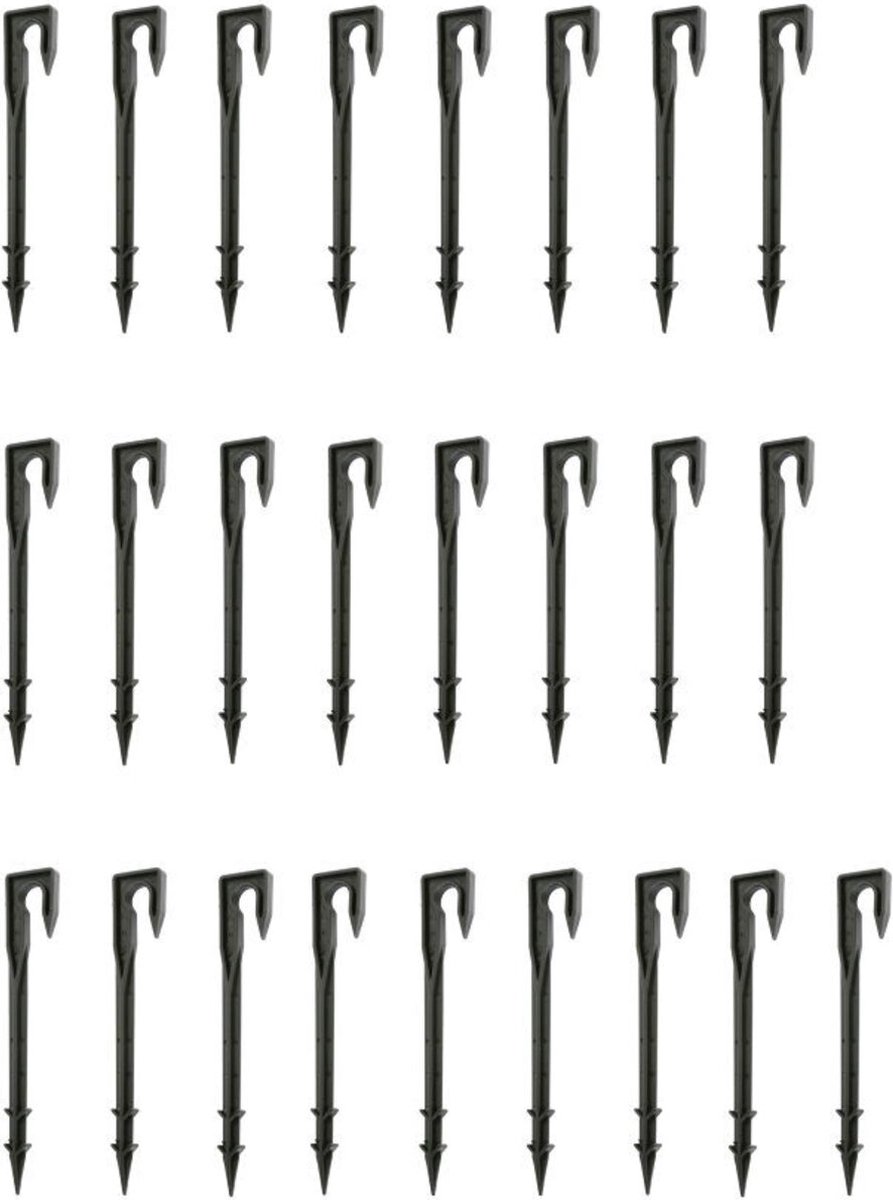 Beregening - SummerRain - grondpen - 16 mm - zwart - set à 25 stuks
