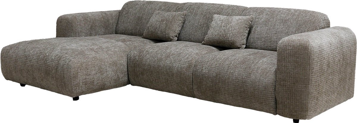 Giga Meubel Chaise Longue Bank Dijon - 3-Zits - Links - Taupe