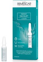 Remescar Instant Facelift V-shape gezicht - Alternatief voor kaaklijn trainer, Microneedling technologie met peptide om de huid te verstevigen, Gezicht contouring en rimpelvermindering met direct resultaat, 5 ampullen