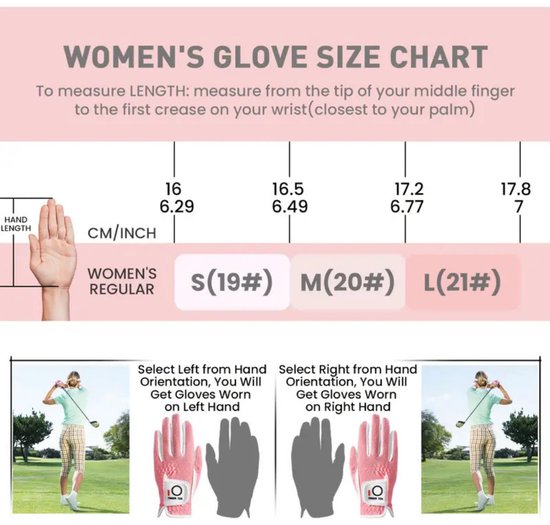 Nivard Golfhandschoenen - Golf Accessoires - Handschoen AntiSlip - Dames - Rechts - Maat L van Nivard — afbeelding 3
