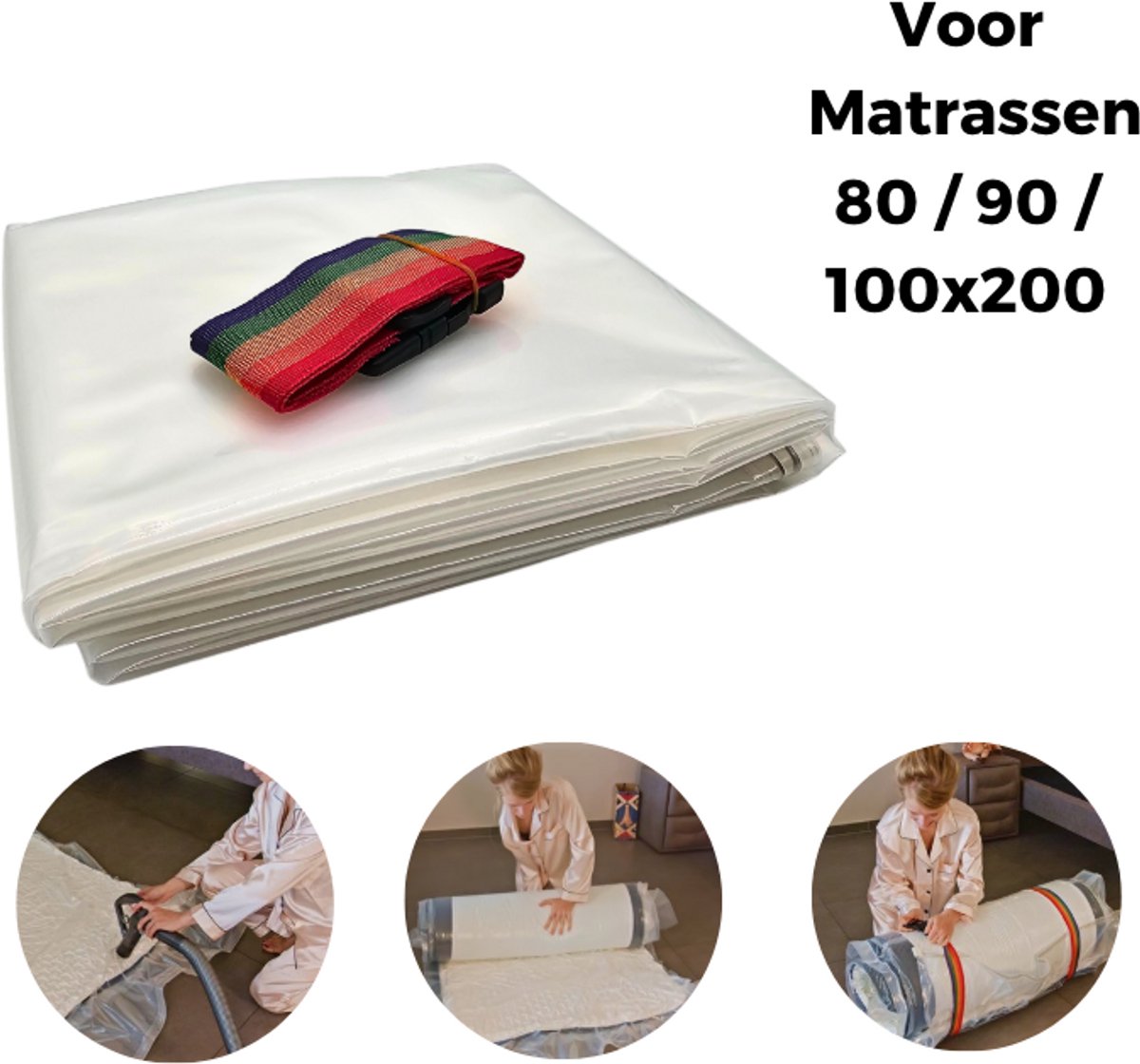 Ruimtebesparende vacuümzakken (80 x 100 cm) voor kleding, dekbedden en