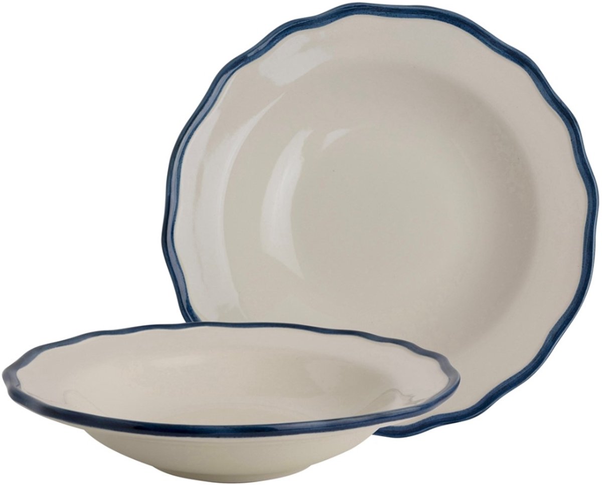 Laura Ashley Hedingham Collectables - Giftset 2 Borden deep 22,5 cm Solid Blue