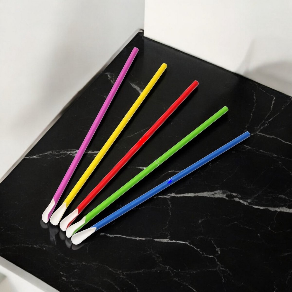 rietjes Lepelrietjes 8mm x 240mm BIO Papieren verschillende kleuren 100 stuks