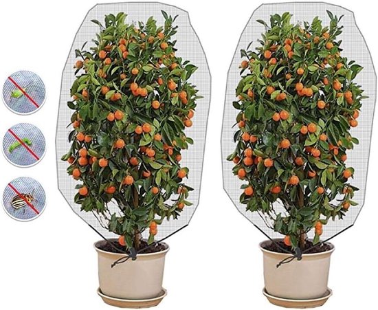 Lot De 2 Housses De Protection Pour Plantes Et Arbres Resistantes Au Gel En Non Tisse Avec Cordon De Serrage Et Fermeture Eclair 120 Cm X 180 Cm 98554576