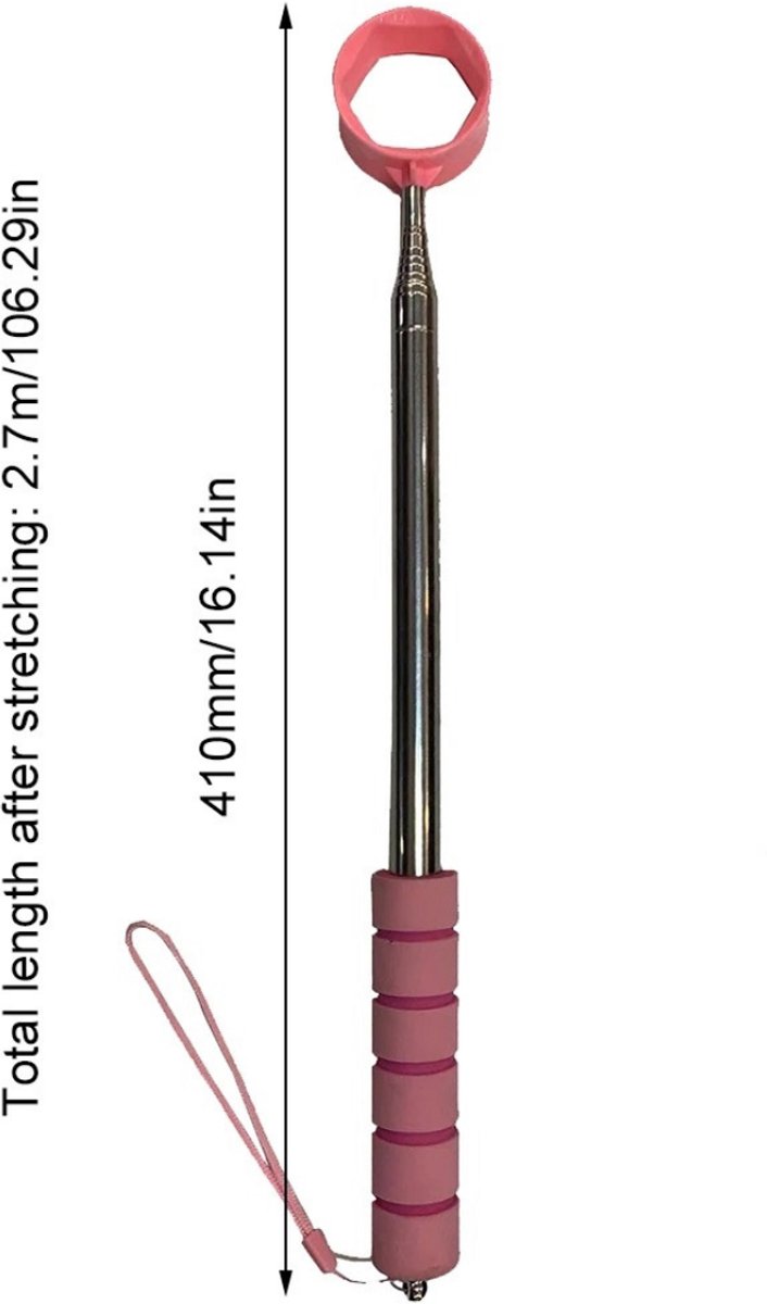 Nivard Golfbalhengel - Golfhengel - Uitschuifbaar - Ball Retriever - Golf Accessoires - Roze van Nivard — afbeelding 2