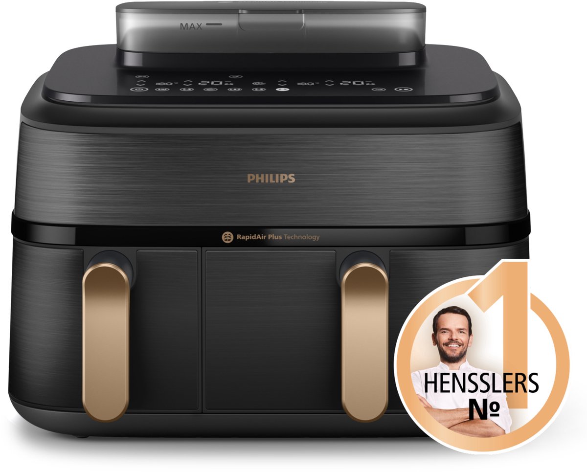 Philips 5000 series NA552/00 Dubbel 9 l Vrijstaand 2750 W Heteluchtfriteuse Zwart - Philips - €233,89