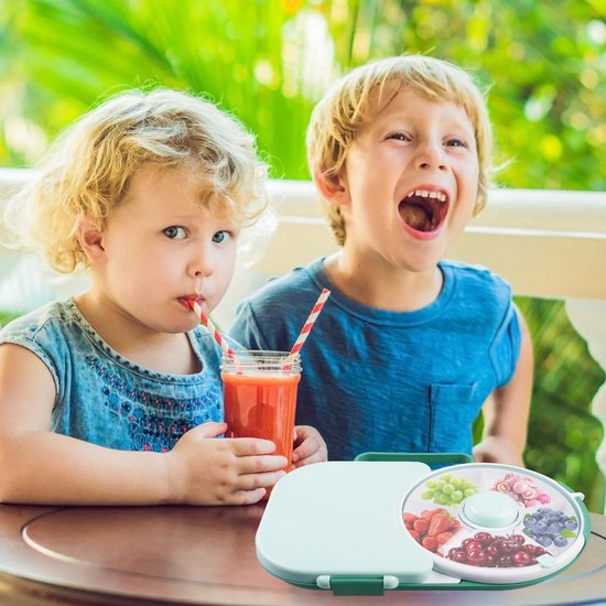 Boîte à collation rotative multifonctionnelle Inovra ® avec séparateur pratique pour les Enfants et les Voyages