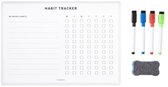 Planbooks - Magnetische Habit Tracker - Whiteboard week tracker - A4 - Inclusief Stiften en Wisser