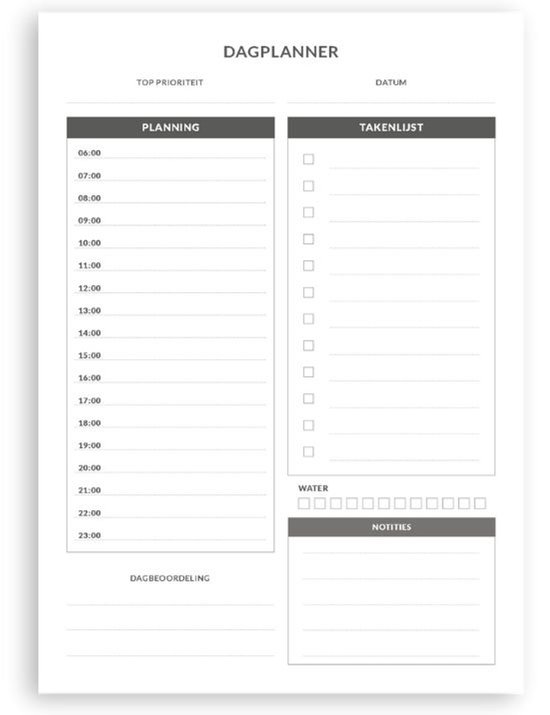 Planbooks - Dagplanner - To Do List - Dagplanner Volwassenen - Organizer - Deskplanner