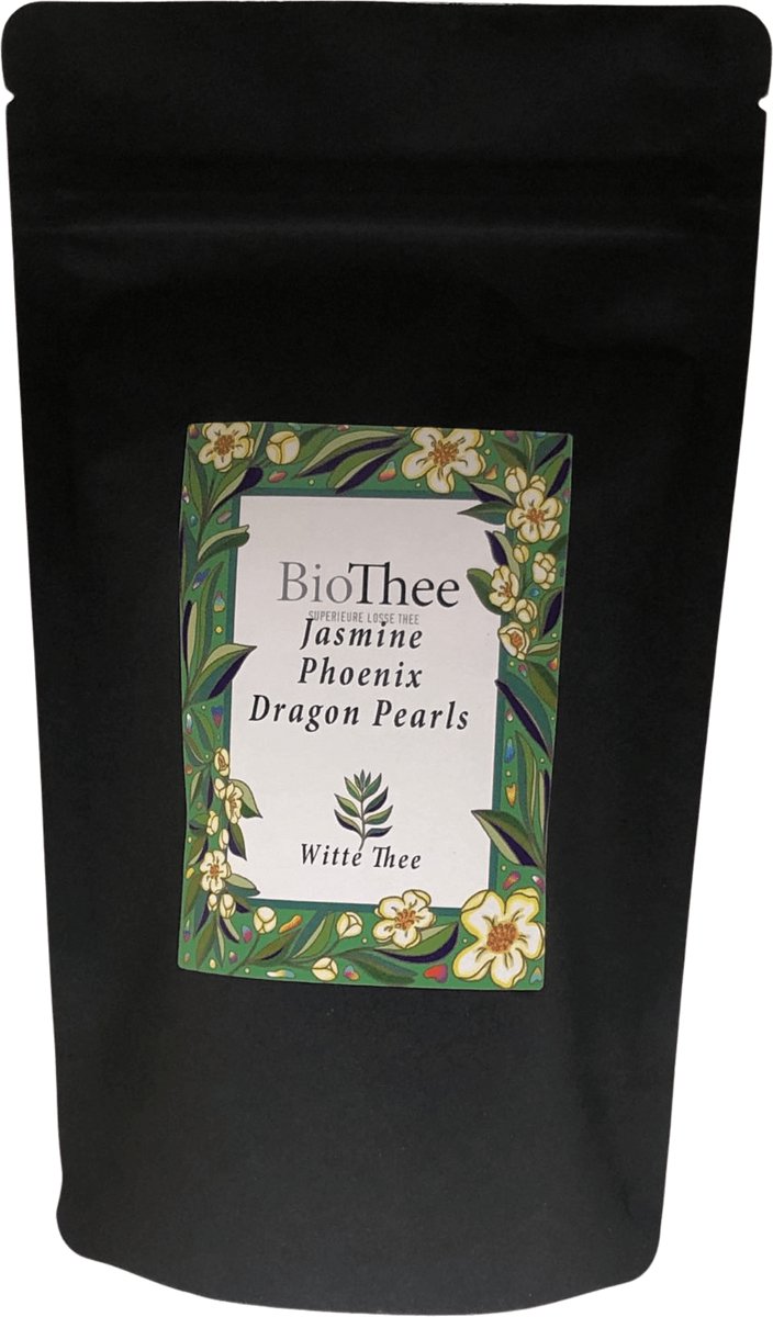 China Jasmin Phoenix Dragon Pearls (Bio) 50 gr. Premium biologische losse witte jasmijnthee.