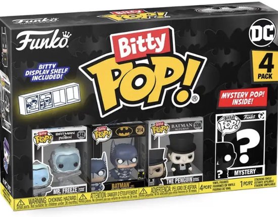 Funko Batman speelfiguur Bitty Pop 85th Freeze 4-pack DC Comics.
