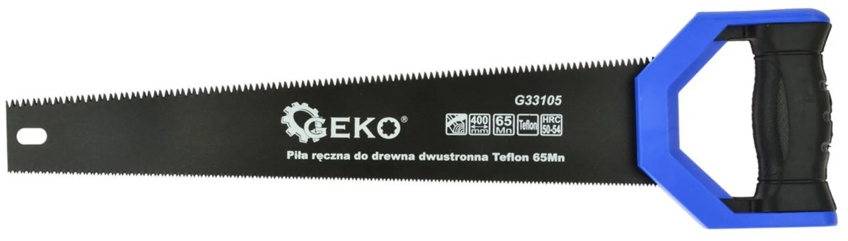 GEKO Dubbelzijdige handzaag - 400 mm - PTFE coating - ergonomische grip
