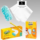 Chiffon en microfibre pour vitres Labryce® 40 x 60 cm - PLUS - Kit de démarrage Swiffer Duster avec 3 Recharges