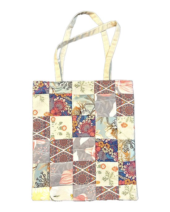 Handgemaakte Patchwork Totebag |Katoen | Veelkleurig | Schoudertas | Linnen tas |Huishouden | Shopper | Boodschappentassen | Boodschappentas