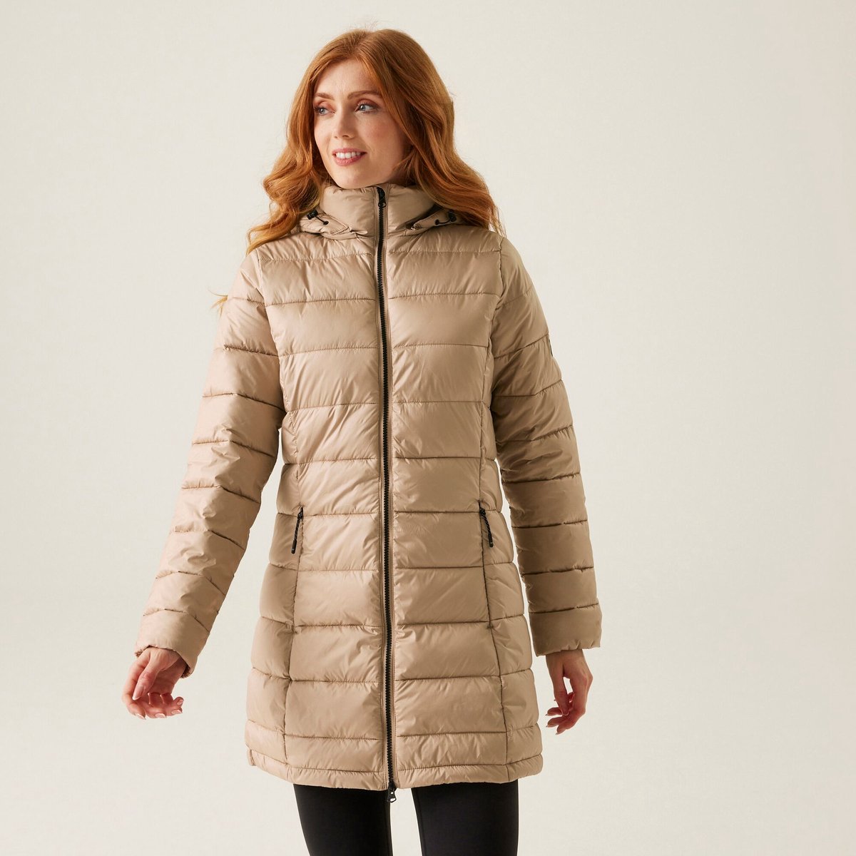 Gevulde Jas Wandelen Dames Waterafstotend Geïsoleerd Starler Beige