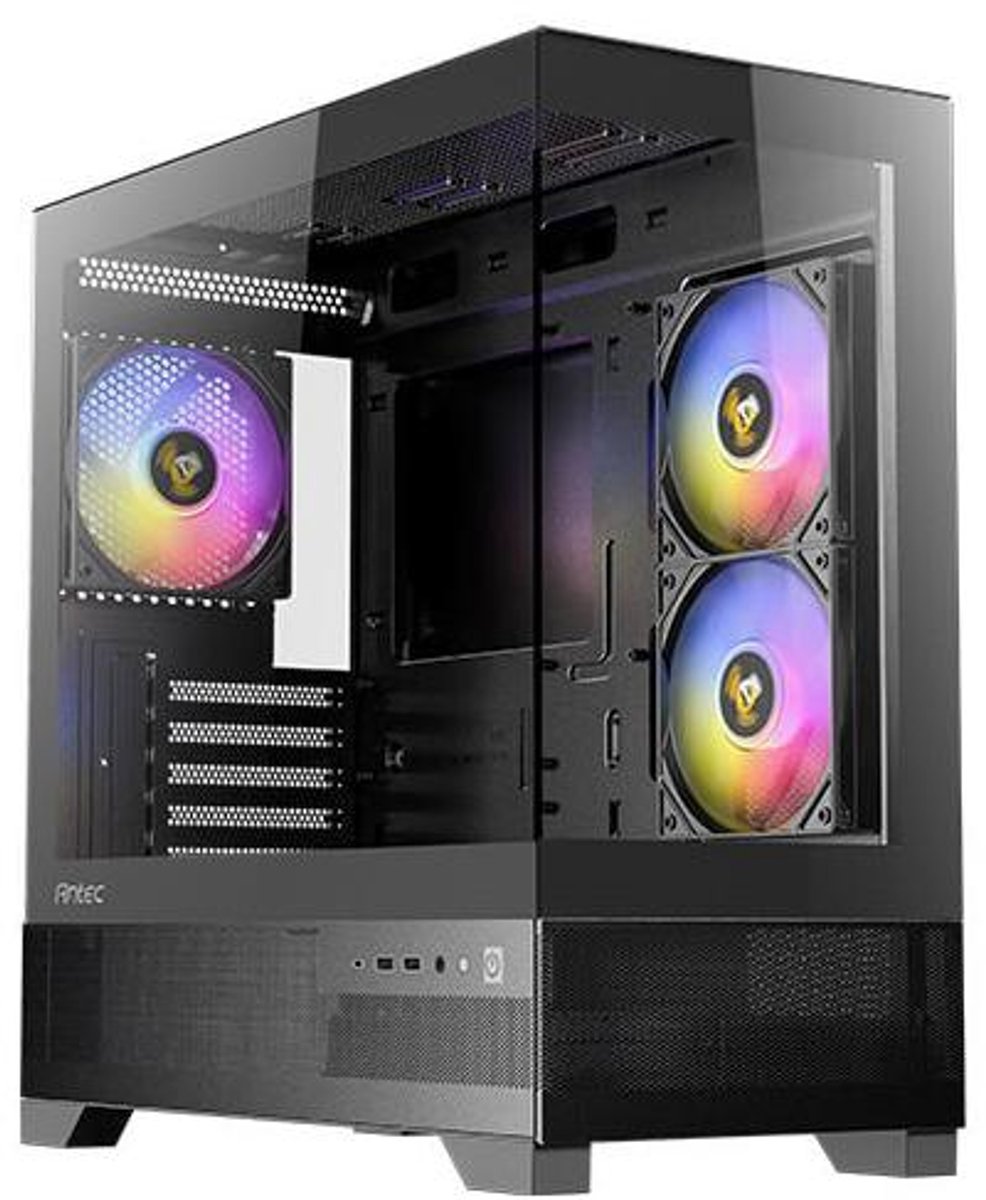 Antec CX500M RGB tower behuizing 2x USB-A | 1x USB-C | Tempered Glass