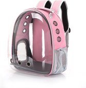 Huisdier rugtas - backpack pet - kattenrugzak - draagtas - reismand - vervoersbox (ROZE)