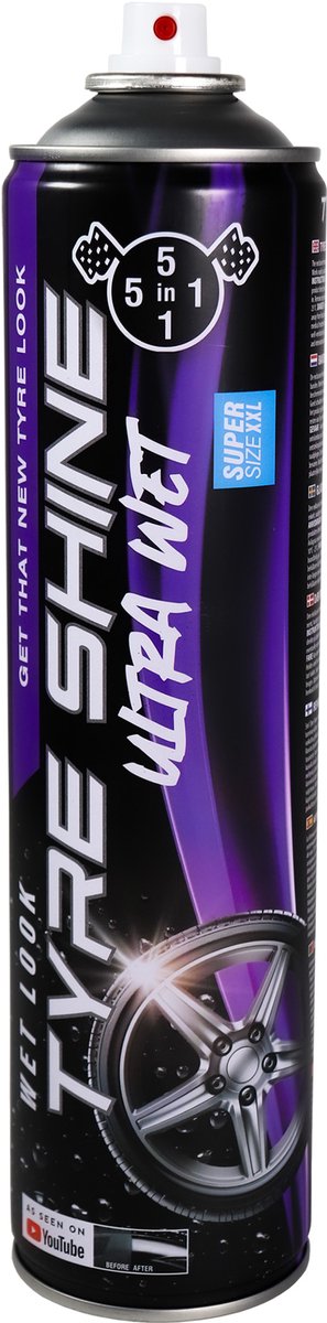 5in1 ultra wet tyre shine 650ml bandenglans middel bandenzwart — afbeelding 2