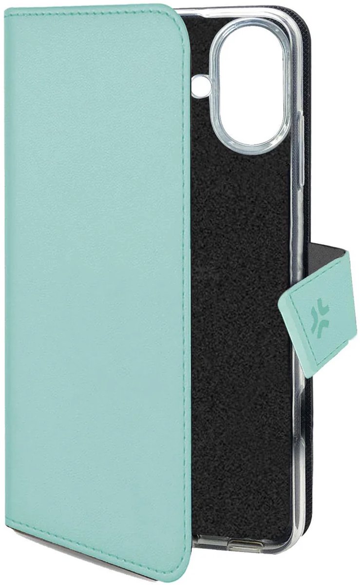 Celly Wally Bookcase Hoesje - Apple iPhone 16 - Kunstleer - Pasjeshouder - Groen