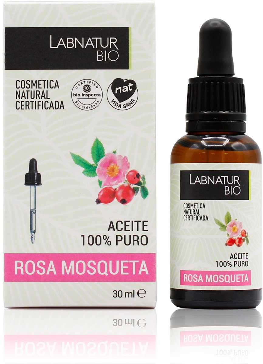Goedkoopste 100 Pure Rozenbottelolie - Labnatur Etherische Olie - Voor Littekens & Striae - Collageen Boost - Huidverzorging - 30ml