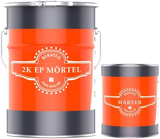 BEKATEQ 2K Reparatur-Mörtel BK-150EP, 1kg I Fugenmörtel-Set aus Epoxidharz mit Härter I Für innen & aussen I Spachtelmasse aus Giessharz für Beton, Holz, Estrich, Metall, Fliesen