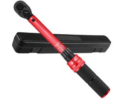 Momentsleutel - Draaimomentsleutel - Moment Sleutel - Momentsleutel - Fietsgereedschap - Fiets Gereedschap - Torque Wrench - Momentsleutels voor Auto, Fiets & Motorfiets - Gereedschapset met Opbergkoffer - 1/4 Inch - 3-25 Nm